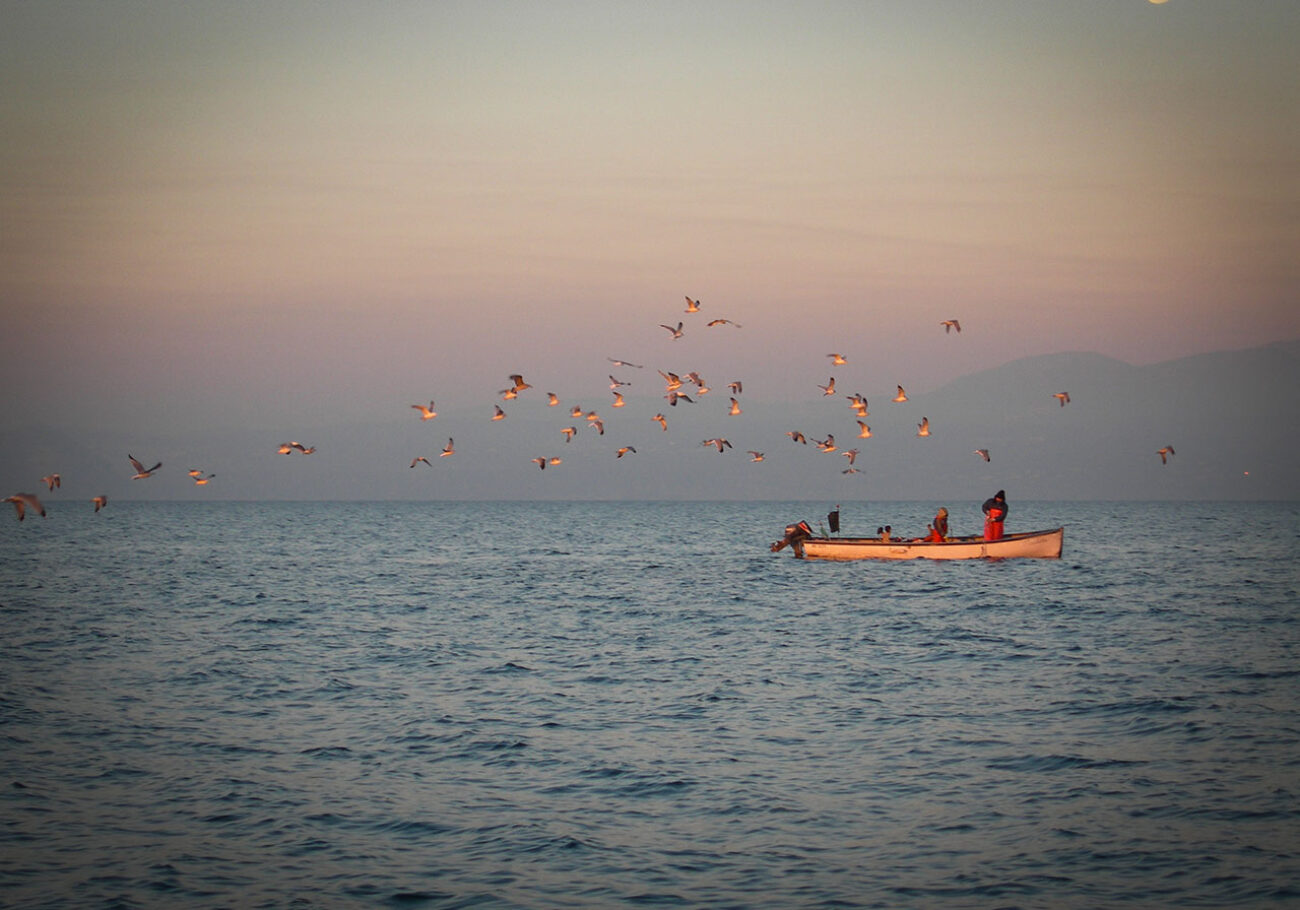 Il Quinto Quarto Lago di Garda pescatore foto Aglietta